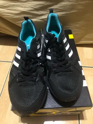 ADIDAS adizero tempo 9 m男生慢跑鞋 BB6649 US:9 （黑白棕色）馬牌輪胎底