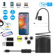Megapixels HD USB C Endoscope Type C Borescope Inspection Camera for Android NEW