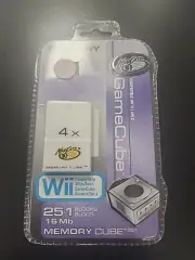 RARE Mad Catz Nintendo GameCube Memory Cube Card 4X 251 Blocks White SEALED