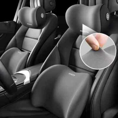 Car Headrest/Lumbar Support Car Neck Pillow Waist Cushion Driver Seat