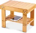 Step Stool, Bamboo Small Stool for Children, Bedside Stepstools for High Beds