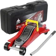 Floor Jack 2.5 Ton (5500 Lbs) Hydraulic Low Profile Trolley Car Jack with Portab