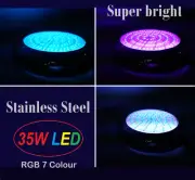New Resin Filled SMD 2835 360pcs LED Pool Light 35W Bright 7Colours plus Remote