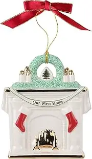 [Spode] Christmas Tree Collection - Our First Home Fireplace Ornament 2021 - Ornament measures at 4"
