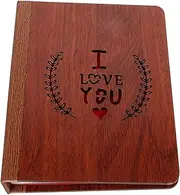 HOOTNEE Wooden Wedding Album Diy Photo Scrapbook Decorative Scrapbook for Family Friends Memories
