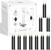 Tobeape 100 PCS Unscented Assorted Black Taper Candle, 10cm Diameter Mini Candles Bulk for Casting Chimes, Rituals, Vigil, Spells, Witchcraft, Wiccan Supplies, Wax Play & More