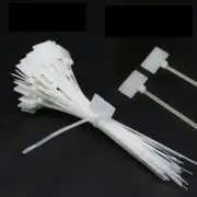 Nylon Cable Ties Tag Labels Loop， Self-Locking Zip Ties, Markers Included