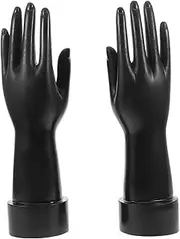 Ipetboom 2pcs Ring Holder Hand Shaped Multi-function Jewelry Accessory Countertop Glove Stand for Bridal Display