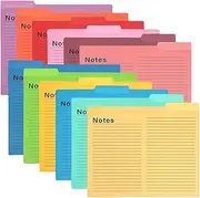 Document File Holder Set | 12 Manilla Folders | Portable Paperwork Organizer | Folder for Receipts, Letters, and Cards | Perfect for Offices, Home, and School | Folders for Organized Filing