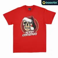 在飛比找蝦皮購物優惠-Bearstix T 恤骷髏聖誕老人聖誕 T 恤情侶 T 恤