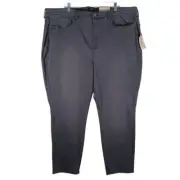 NYDJ Jeans Size 26W Plus Gilt Charcoal Gray Wash Higher Rise AMI Skinny NEW