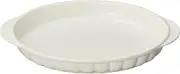 Banko Ware 19058 Oven-Safe Family Au Gratin Dish, Large, Semi-White, 11.4 x 8.1 x Height 1.6 inches (29 x 20.5 x 4 cm), Ceramic, Microwave Safe, Dishwasher Safe, Made in Japan