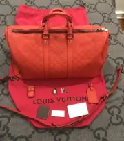 NEW WITH TAGS 100% AUTHENTIC LOUIS VUITTON DAMIER INFINI KEEPALL BAG 45 DUFFLE