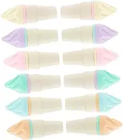BUTIFULSIC 6Pcs Ice Cream Cone Highlighters Cartoon Graffiti Markers Bright Color Pens for Scrapbooking Lightweight Compact for Adults