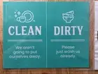 Chalk Couture Dirty Clean Dishes Size B Transfer Stencil 8x10 Retired