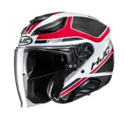 F31 Ceron Black White Red Jet Helmet