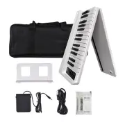 61 Foldable Electronic Piano with Stand/Piano Bag/Sustain Pedal 5 T2Q8