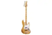 Essex JB Style Bass Guitar Natural Gloss with White Pickguard - Ash Series
