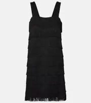 [Dorothee Schumacher] Dorothee Schumacher Emotional Essence fringed minidress AU 10 black