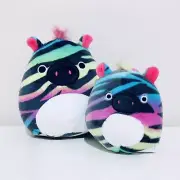 Squishmallows Bundle Safiyah 5" & 3.5 Clips The Rainbow Zebra NEW KellyToy