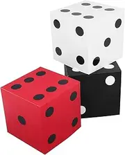 Alipis 3pcs Dice Box Cubes for Party Decoration Prom Dice Decorations Large Poker Goodie Boxes Paper