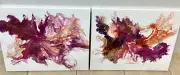 Diptych 2 Piece Set Original Abstract Art Acrylic Painting canvas 16x20”
