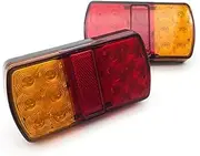 [OZSTOCK] 2 Pack 12V LED Rear Stop Brake Lights Waterproof for Trailer Caravan Trucks Vans