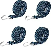 DINHEAROM Elastic Rope Hook 4pcs Bungee Cords Hooks Luggage Straps Stretchy String High Strength Easy Installation Practical