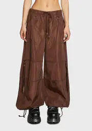 [Current Mood] Punk Cred Wide Leg Pants - Brown