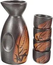 1 Set Set Japanese Ceramic Sake Set Vintage Sake Kettle Elegant Tableware for Home and Bar Use and Spirits