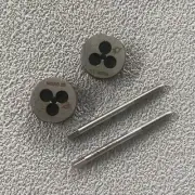 2pcs M3x0.35 Tap and Die Set Thread Tap and Round Thread Die Right Hand Taper