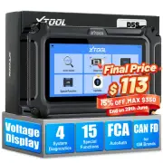 XTOOL D5S OBD2 Scanner Engine TCM ABS SRS Code Reader Diagnostic Tool 15 Resets