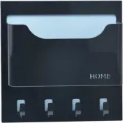 Bedside Shelf Wall Mounted Dorm Room Rack Medium, Horizontal Type / Black
