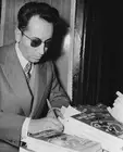 Author Louis C Thomas signing copies book 'Poison d'Avril' afte- 1957 Old Photo
