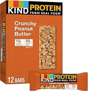 KIND Protein Bars, Crunchy Peanut Butter, Gluten Free, 12g Protein,1.76oz, 12 Count