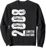 [X.Style] 15th Birthday Shirt 15 Years Boys Girl Retro Vintage 2008 Sweatshirt ds745 Sweater (S) Black