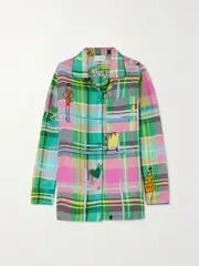 [AZ FACTORY] AZ FACTORY - Chromatic Love Printed Silk-twill Shirt - Green - FR 42 FR 42 Green