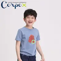 在飛比找PChome24h購物優惠-【Corpo X】童款涼感印花T恤(小西瓜款)-灰藍色