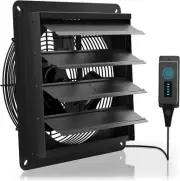 1226 CFM Shutter Exhaust Fan, 12 Inch Wall Mount Attic Fan with Speed Controller