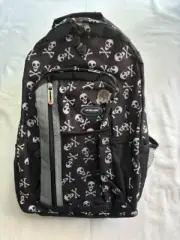 Overland TravelWare Gadget Ready Backpack School Bookbag Skull & Crossbones NWT