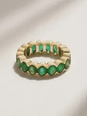 [KOLOURS JEWELRY] KOLOURS JEWELRY - 14-karat Gold Emerald Ring - Green - 7 7 Green