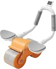 Abdominal Wheel Ab Roller - Automatic Rebound Abdominal Wheel, Core Trainer with Timer - Portable Belly Fat Burner Machine for Beginner to Advanced Fitness