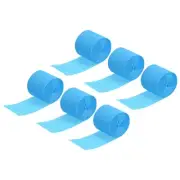 12pcs Crepe Paper Streamer 32ft Long 1.37 Inch Wide, Light Blue