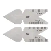 2pcs Center Gauge 60° US Standard Thread Cutting Angle Gauge, Stainless Steel