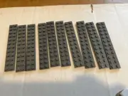 Lego Plate 2x12 Dark Gray New Lot 10