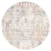 NEW Tapete Rug Oasis Aztec Round Rug Multi Colour 200x200cm
