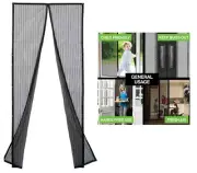 Magnetic Curtain Hands-Free Screen Door Bug Mosquito Fly Net Mesh Panel