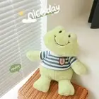 Soft 36CM Smiling Frog Plush Toy Cure Sleeping Pillow Adult