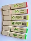 "Go Green" Highlighter Pens, 70% Made From Recycled/Renewable Materials