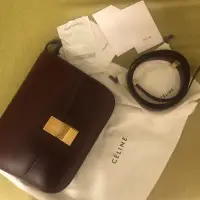 在飛比找蝦皮購物優惠-celine medium classic box burg